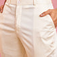 Men's Blue Jacquard Indo-Western Kurta with Cream Trousers