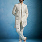 Men's Cream Silk Blend Sherwani Set