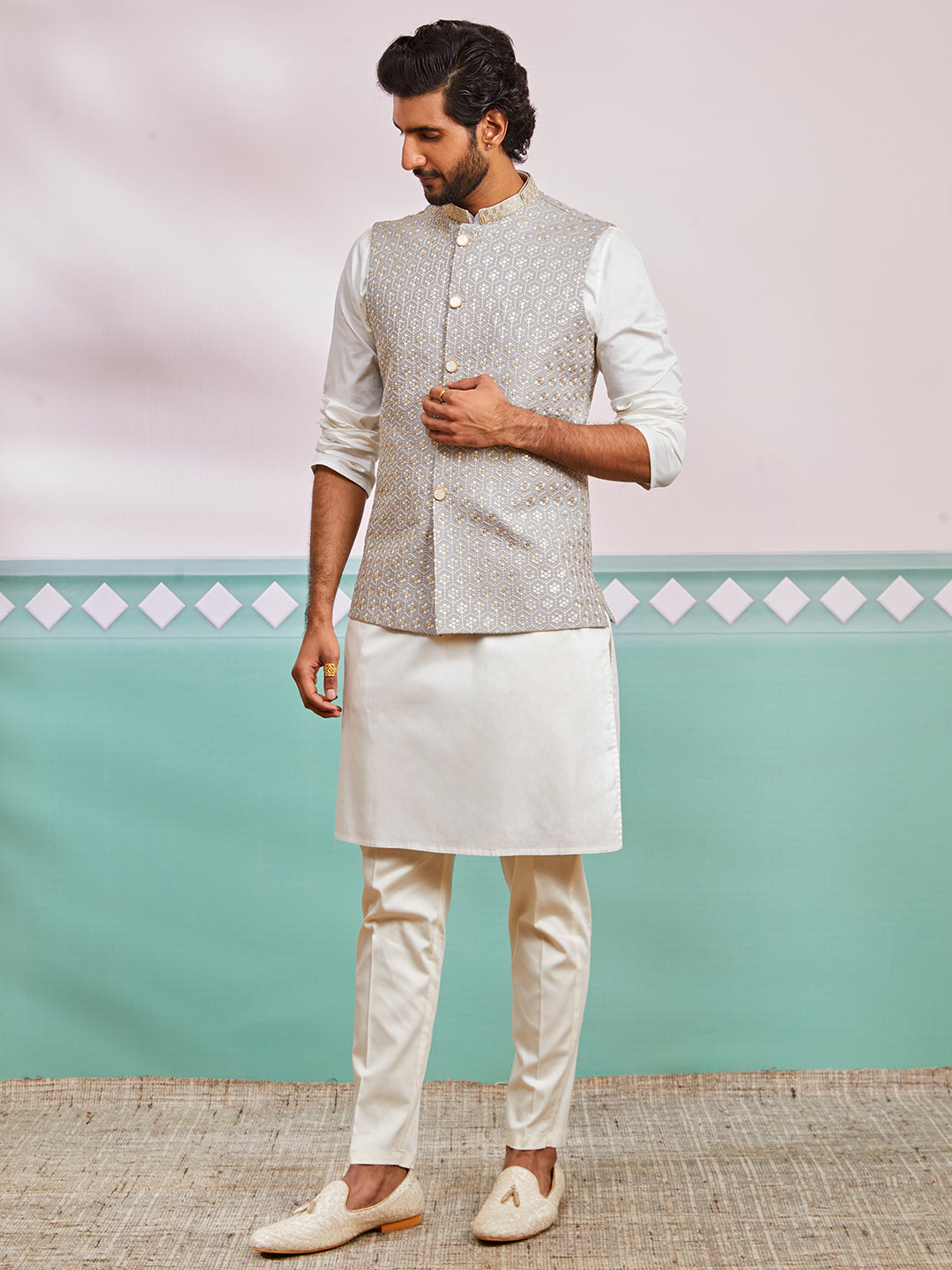 Men's Gray - Nehru Jacket