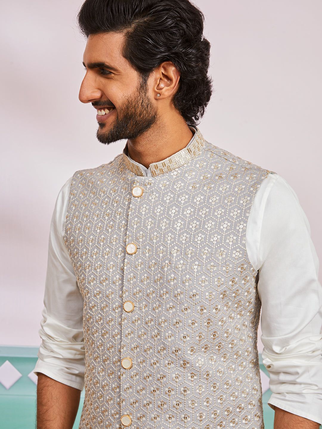 Men's Gray - Nehru Jacket
