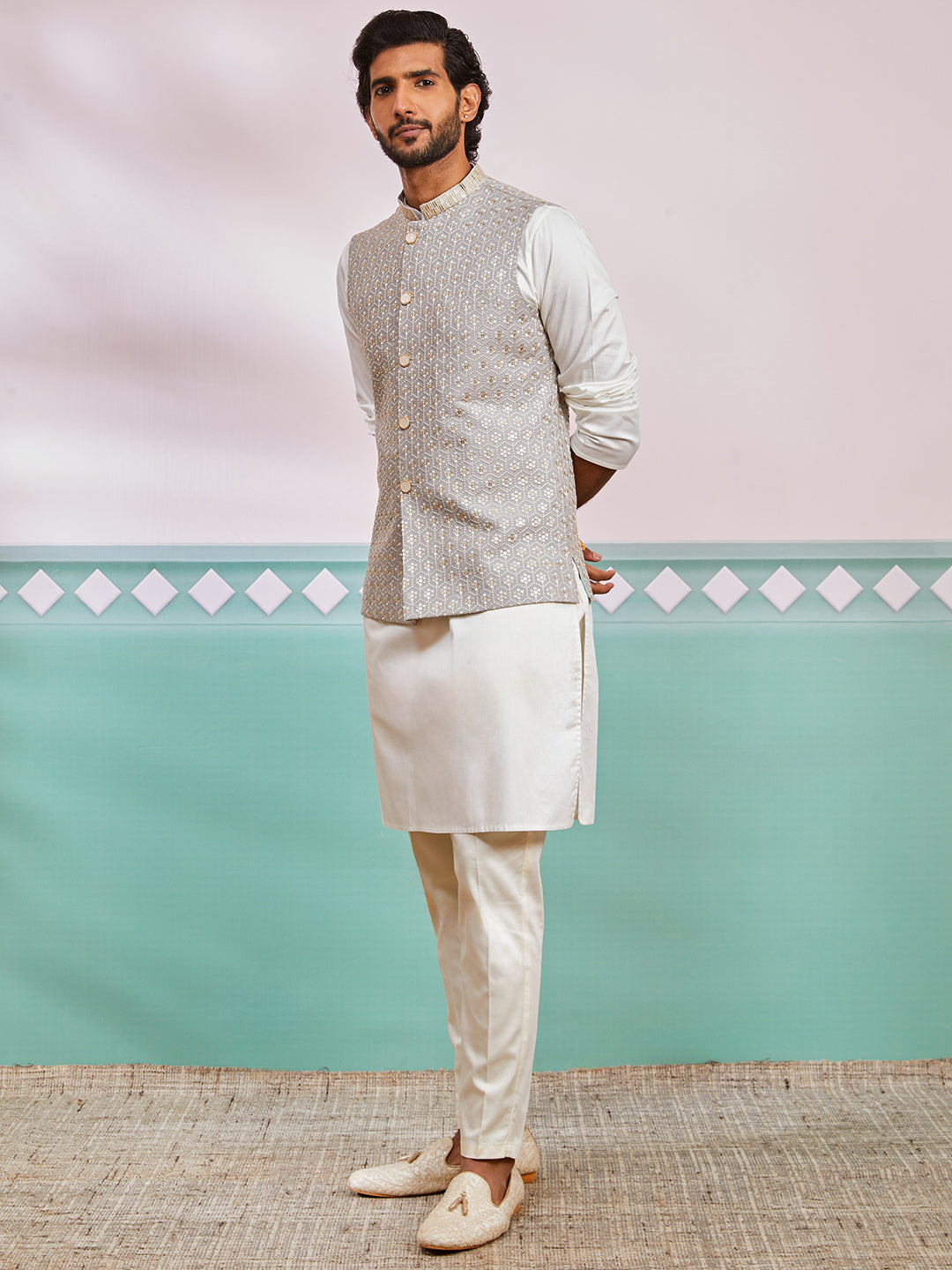 Men's Gray - Nehru Jacket