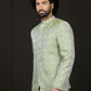 Men's Green Silk Blend Jodhpuri