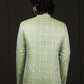 Men's Green Silk Blend Jodhpuri