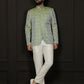 Men's Green Silk Blend Jodhpuri