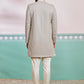 Men's Grey Rayon Indo Western And Pyjama Set