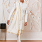 Men's Silk Blend Indowestern, Kurta Pyjama And Dupatta Set