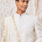 Men's Silk Blend Indowestern, Kurta Pyjama And Dupatta Set