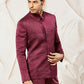Men's Maroon Silk Blend Jodhpuri