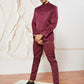 Men's Maroon Silk Blend Jodhpuri