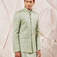Men's Mehendi Green Silk Blend Jodhpuri