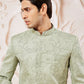 Men's Mehendi Green Silk Blend Jodhpuri