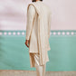 Men's Off White Rayon Indo Western,Pyjama And Dupatta Set