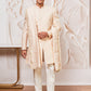 Men's Peach Cotton Blend Indowestern Pant And Dupatta Set
