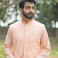 Men's Peach Cotton Nehru Jacket