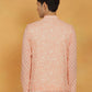 Men's Peach Cotton Nehru Jacket