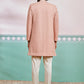 Men's Peach Rayon Indo Western And Pyjama & Dupatta Set