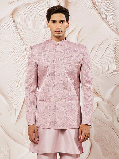 Men's Pink Silk Blend Jodhpuri