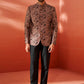 Men's Rust Silk Blend Jodhpuri