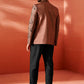 Men's Rust Silk Blend Jodhpuri