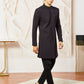 Men's Silk Blend Indo Western And Pant Set