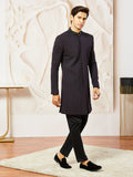 Men's Silk Blend Indo Western And Pant Set