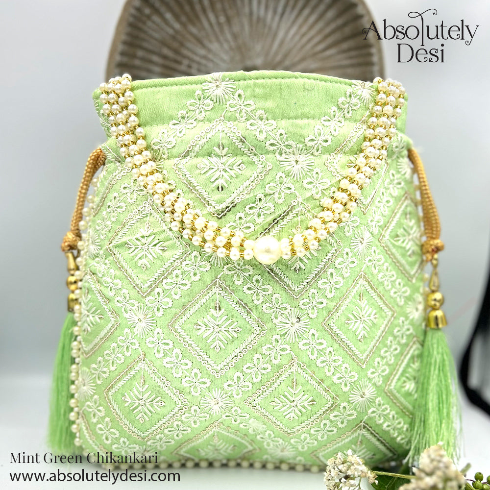 Handmade Embroidered Wedding Potli Bags