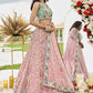 Pink- Tissue Fabric Sequins embroidery Semi-Stitched Lehenga & Unstitched Blouse With Dupatta