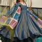 Superb Teal Blue Silk Festive Wear Palazzo Suit With Sequins Dupatta