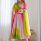 Lovable Multi-Color Georgette Festival Wear Anarkali Suit With Dupatta