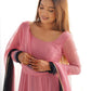 Alluring Pink Georgette Event Wear Anarkali Suit With Dupatta