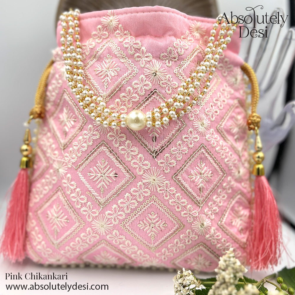 Handmade Embroidered Wedding Potli Bags