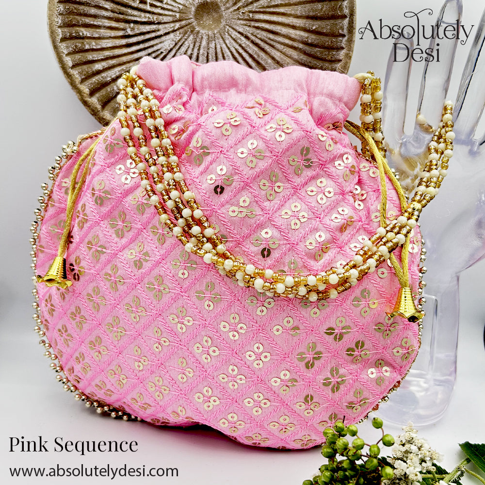 Handmade Sequenced Wedding Potli