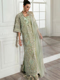 Pista Green Handmade Organza Suit