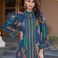 Printed Premium Satin Teal Co-ord Set