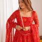 Marvelous Red Bandhani Printed Georgette Festival Wear Anarkali Suit