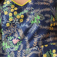 Women Navy Floral Sleeveless Anarkali Maxi Kurta