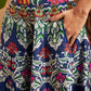Women Navy Floral Anarkali Skirt With Blazer