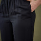 Women Black Yoke Embroidered Shirt With Palazzos