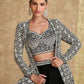 Sequins Work Jacket Style Georgette Lehenga