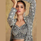 Sequins Work Jacket Style Georgette Lehenga