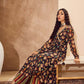 Alia Cut Floral Printed Angrakha Gotta Patti Anarkali Kurta with Palazzo