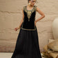 Embroidered Round Neck Top With Skirt Co-Ords Set