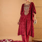Embroidered V-Neck Grandeur & Majestic Artwork Zari Kaftan Kurta