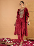 Embroidered V-Neck Grandeur & Majestic Artwork Zari Kaftan Kurta