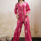 Ethnic Motif Printed Gotta Patti Work Shirt With Palazzos