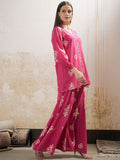 Ethnic Motif Printed Gotta Patti Work Shirt With Palazzos