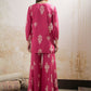 Ethnic Motif Printed Gotta Patti Work Shirt With Palazzos