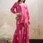 Ethnic Motif Printed Gotta Patti Work Shirt With Palazzos