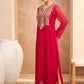 Ethnic Motifs Embroidered Georgette Maxi Ethnic Dress