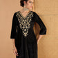 Ethnic Motifs Embroidered Round Neck Regular Zari Kurta With Palazzos
